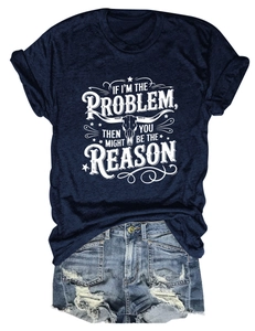 Close-up of distressed denim shorts and navy cotton t-shirt with bull skull print