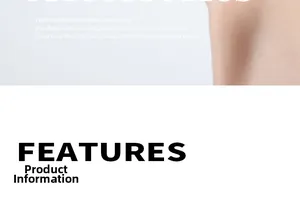 Detailed section for product features and brand vision in minimalist typography