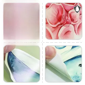 Macro view of waterproof self-adhesive wall stickers with dual-sided structure detail