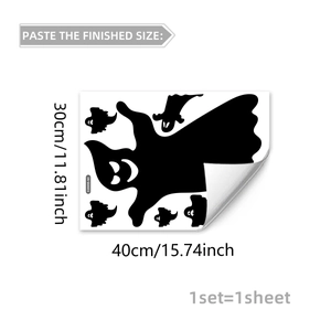 Halloween spook silhouet raamsticker van 30x40cm voor wanddecoratie huis