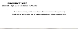 Spécifications de taille du bracelet avec perle de nacre haute brillance de 1,2 cm