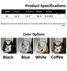 Dimensions et quatre options de couleurs pour le grand sac à bandoulière en similicuir