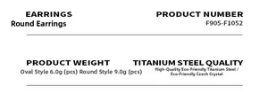 Specifications of double-layered titanium steel earrings with Czech crystals and weights