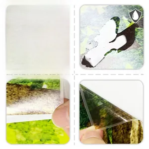 Detail of waterproof wall sticker showing original tree design and adhesive backing
