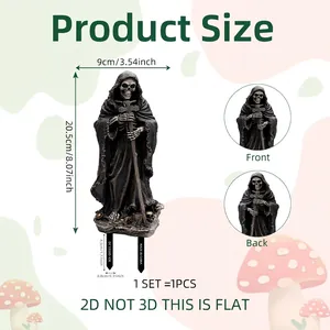Maßangaben für den 2D-Flachschädel-Gartenstecker zur kreativen Gartendekoration