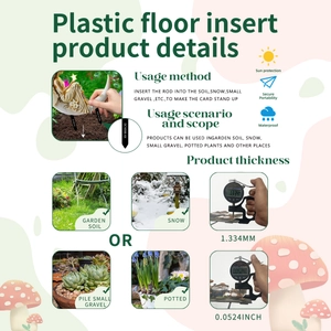 Details van de PVC-tuinsteker met maanfee-ontwerp, 1,334 mm dikte en gebruiksscenario's