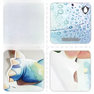 Detail of waterproof vinyl dinosaur wall sticker showing strong adhesive back and texture