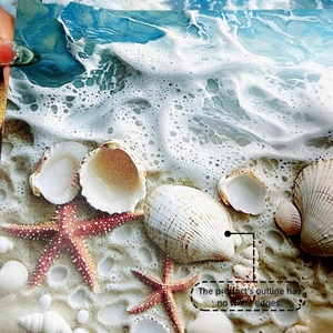 Dettaglio dell'adesivo murale stella marina con bordi precisi senza bordi bianchi