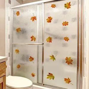 Stickers muraux feuilles d'érable dorées autocollants pour décoration d'automne