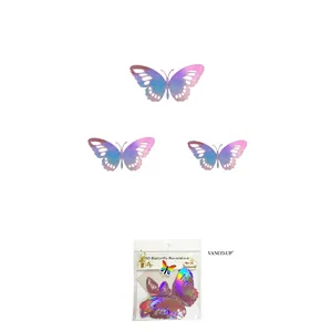 Maattabel voor 3D vlinder wandstickers set van 12 stuks in drie verschillende formaten