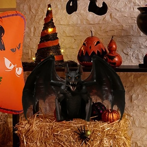Halloween Black Bat Garden Stake Decor PVC Spooky Bat Sign For Yard Lawn Outdoor Party Decoration Halloween Ornament