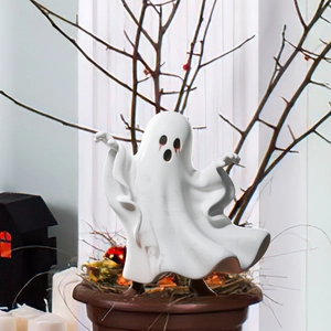 Halloween Wit Spook Tuinsteker PVC Plat Spook Met Bloedende Tranen Patroon Griezelige Buiten Tuindecoratie Gazonbord
