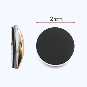 Cute panda crystal glass fridge magnet 25mm diameter with round magnetic back for home decor