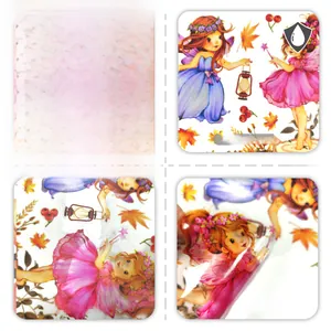 Macro detail of waterproof fairy wall stickers with double-sided forest leaf patterns