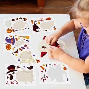 DIY Halloween wall stickers set with pumpkins and ghosts for creative kids room decor