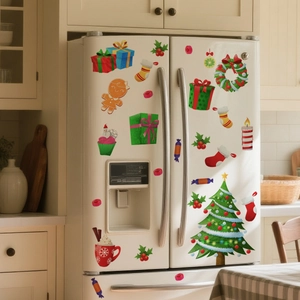 Christmas DIY wall stickers set featuring tree and gift box decals for home holiday decor