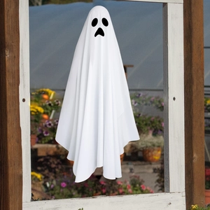Hanging white ghost Halloween decoration for garden and indoor holiday atmosphere