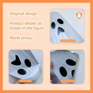 Waterproof Halloween ghost face window stickers for home party atmosphere decoration