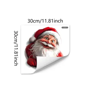 Funny Santa Claus bathtub sticker 30x30cm self-adhesive Christmas bathroom wall decor decal
