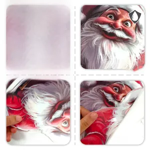 Detail showing waterproof Santa Claus bathtub stickers with high-quality adhesive backing