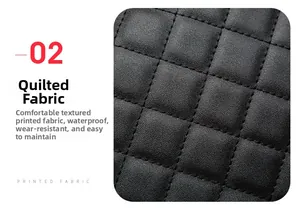 Macro view of waterproof quilted fabric with comfortable texture and wear-resistant finish