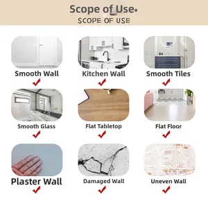 Scope of application guide for round floral wall stickers on various surface types