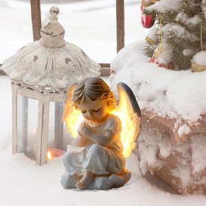 Praying Angel Garden Decorative Stake PVC Plastic Flat Art Sign For Outdoor Yard Patio Lawn Flower Pot Decoration