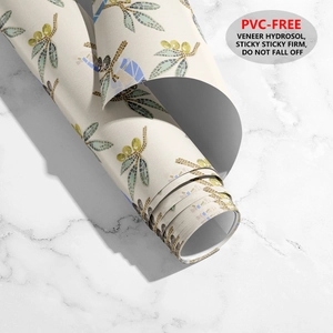 Détail de papier peint autocollant sans PVC avec motif de branche d'olivier