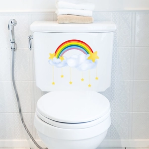 Luminous rainbow cloud and stars wall sticker for bathroom and home decoration