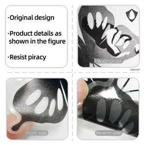 Detail showing waterproof butterfly wall sticker with double-sided texture and high adhesive quality