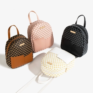 Mini Zaino Vintage in Pelle PU da Donna Moda Stampa a Pois Piccolo Zaino Casual per Cellulare Borsa da Viaggio