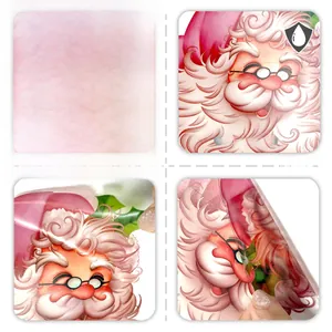 Waterproof Christmas Santa window stickers with double-sided design for holiday decor