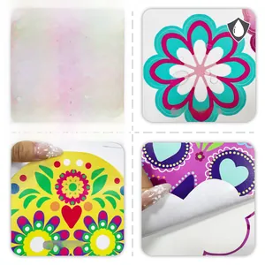 Waterproof PVC wall stickers featuring colorful Mexican folk art skull and floral designs