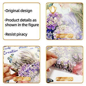 Détails d'autocollants muraux imperméables avec hortensias et motifs de fille