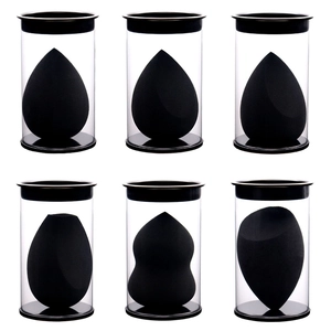 Professional Black Makeup Sponge Beauty Blender Hydrophilic Non-Latex Soft Elastic For Foundation Liquid Cream Wet And Dry Use
