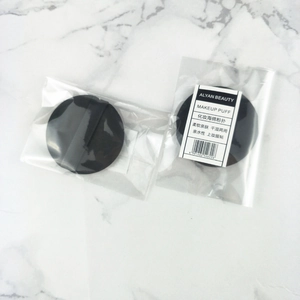 Non-latex air cushion makeup puffs for BB cream in elegant black color on marble
