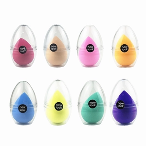 Set di 8 spugnette per trucco colorate con confezione individuale a guscio d'uovo