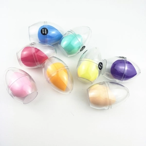 Set di 8 spugne per il trucco colorate a goccia in confezioni a guscio individuali