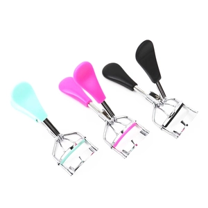 Set de recourbe-cils en acier inoxydable vert menthe, violet et noir avec coussinets