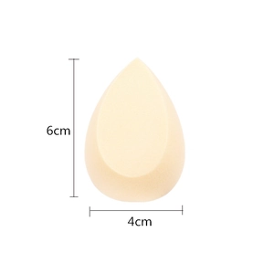 Dual pack heart-shaped makeup sponges in beige, teardrop design measuring 6cm by 4cm