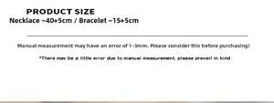 Sizing guide for baroque necklace 40+5cm and matching bracelet 15+5cm set