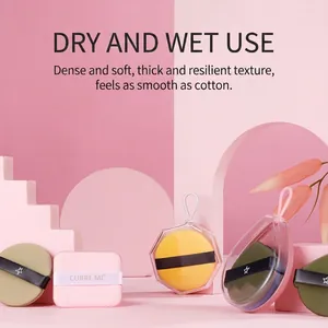 Multi-shape non-latex makeup sponges for wet and dry use with portable storage case