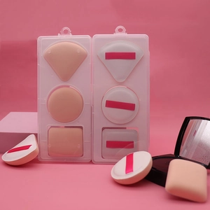 Rubycell air marshmallow makeup sponge set including square and round shapes in box