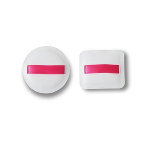 Rubycell marshmallow air cushion puff set with pink ribbon handle for smooth makeup application