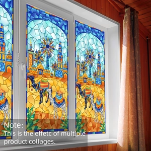 Middle East camel stained glass window film for home decoration and privacy protection