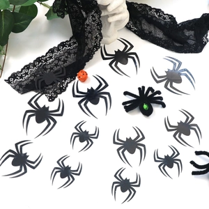 3D black spiders and bats wall stickers for Halloween party and home decoration set