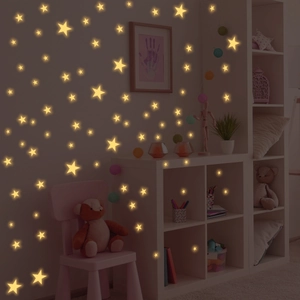 Glow in the dark star wall stickers set for nursery ceiling and home wall decoration