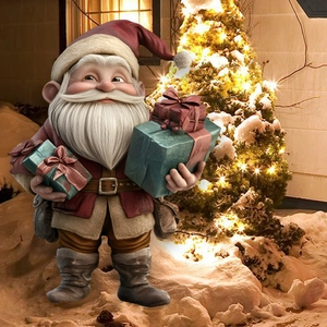 Christmas Garden Stake Decorations Santa Claus Gingerbread Man PVC Waterproof Outdoor Yard Lawn Sign Holiday Ornament