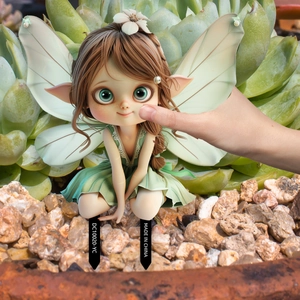 Fairy Garden Stake Decorative Outdoor Yard Art Elf Cartoon Waterproof PVC Landscape Ornaments Potted Plants Props