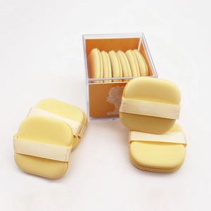 Hydrophilic Polyurethane Makeup Sponge Set With Acrylic Storage Box Butter Air Cushion Puff For Wet Dry Dual Use Tools